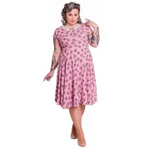 Hell Bunny Vixen bicycle print vintage look pin up dress